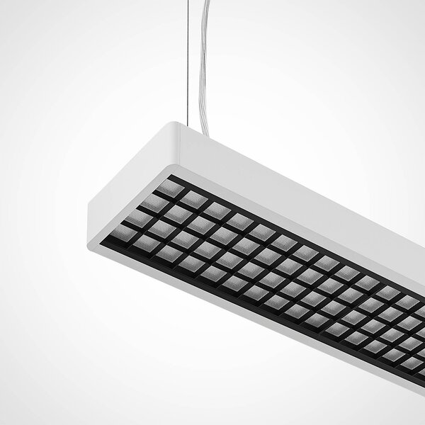 Arcchio Susi LED irodai függőlámpa, fehér, 120 cm, 4,000K, DALI, dimmelhető, Fehér / opál, Dolgozószoba / Iroda, Alumínium, Modern