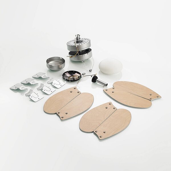 Lindby mennyezeti ventilátor világítással Minja, ezüst, csendes, 78cm, Alu / szürke / cink, Nappali / Étkező, fém, Modern