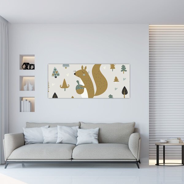 Kép - Mókus dióval (120x50 cm)