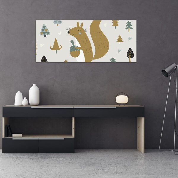 Kép - Mókus dióval (120x50 cm)