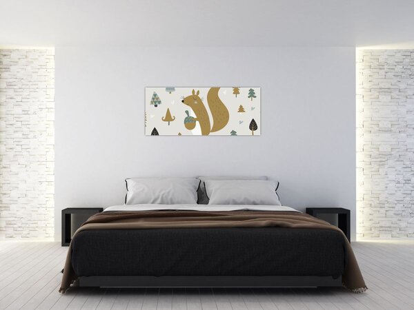 Kép - Mókus dióval (120x50 cm)