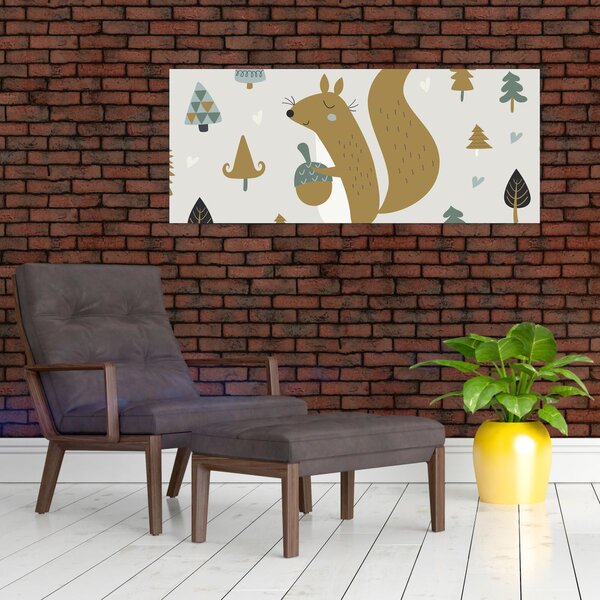 Kép - Mókus dióval (120x50 cm)