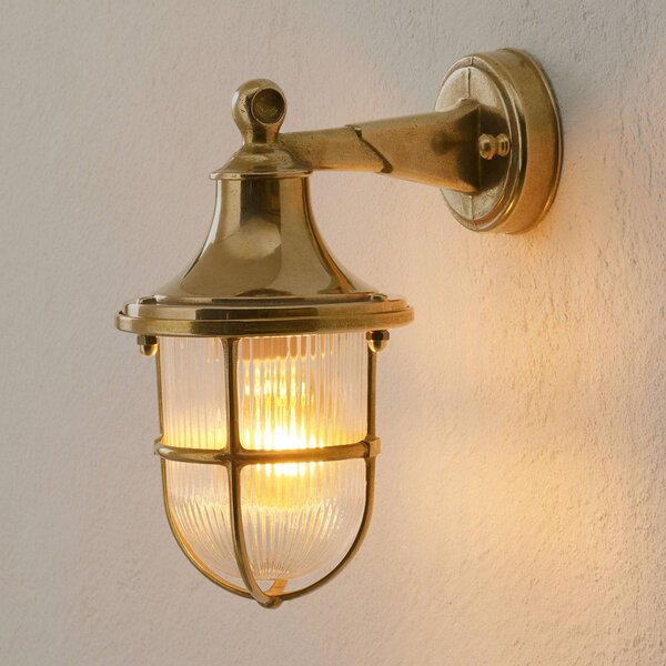 Moretti Luce Kültéri fali lámpa Ocean lámpa, sárgaréz, laterna, dimmelhető, Sárgaréz / arany, Folyosó, Sárgaréz, Tengeri