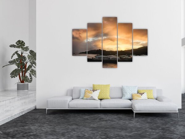 Kép - felhős tengerpart (150x105 cm)