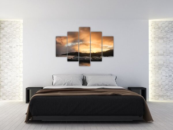 Kép - felhős tengerpart (150x105 cm)