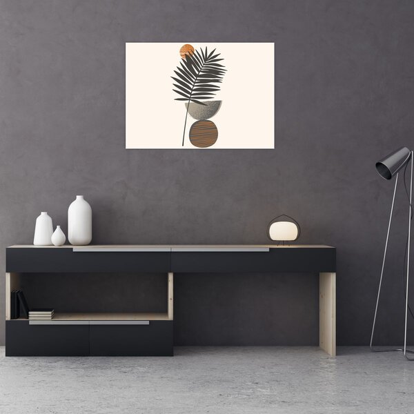 Kép - Absztrakció pálmalevéllel (70x50 cm)