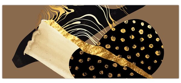 Kép - Absztrakció aranybarna N⁰1 (120x50 cm)