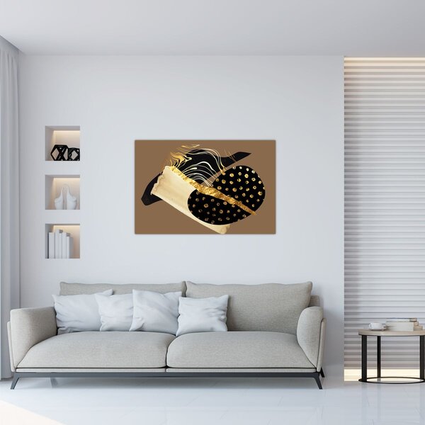 Kép - Absztrakció aranybarna N⁰1 (90x60 cm)