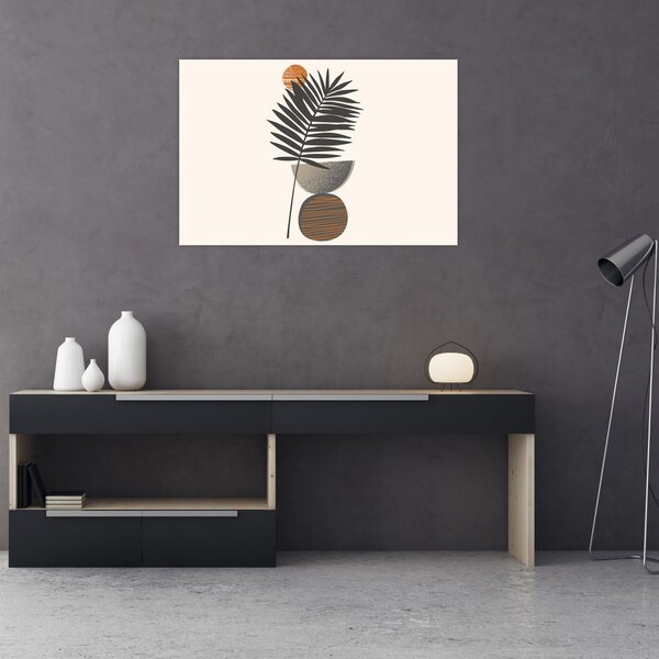 Kép - Absztrakció pálmalevéllel (90x60 cm)