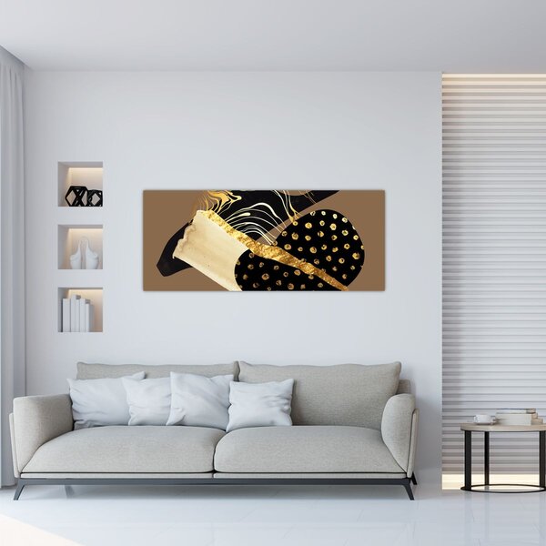 Kép - Absztrakció aranybarna N⁰1 (120x50 cm)