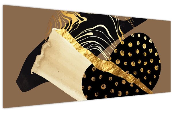 Kép - Absztrakció aranybarna N⁰1 (120x50 cm)