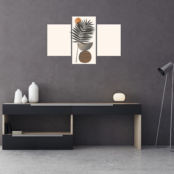 Kép - Absztrakció pálmalevéllel (90x60 cm)