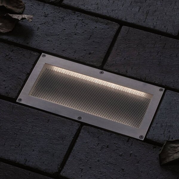Paulmann Brick LED padlóba süllyesztett spotlámpá, 10x20cm, Alu / szürke / cink, Rozsdamentes acél, Modern