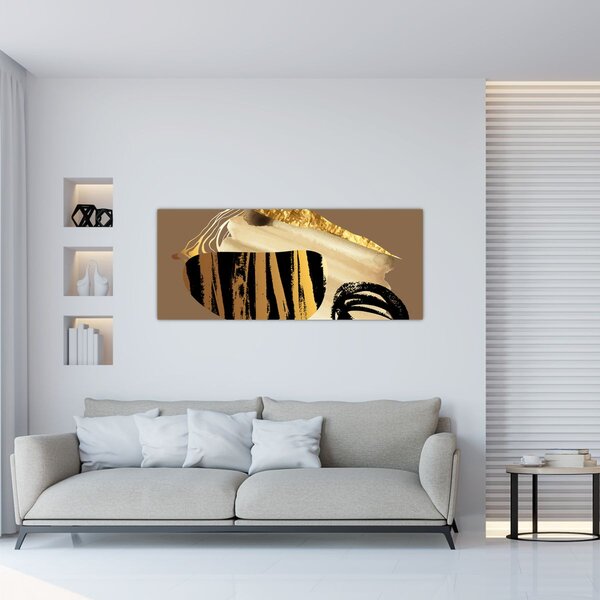 Kép - Absztrakció aranybarna N⁰2 (120x50 cm)