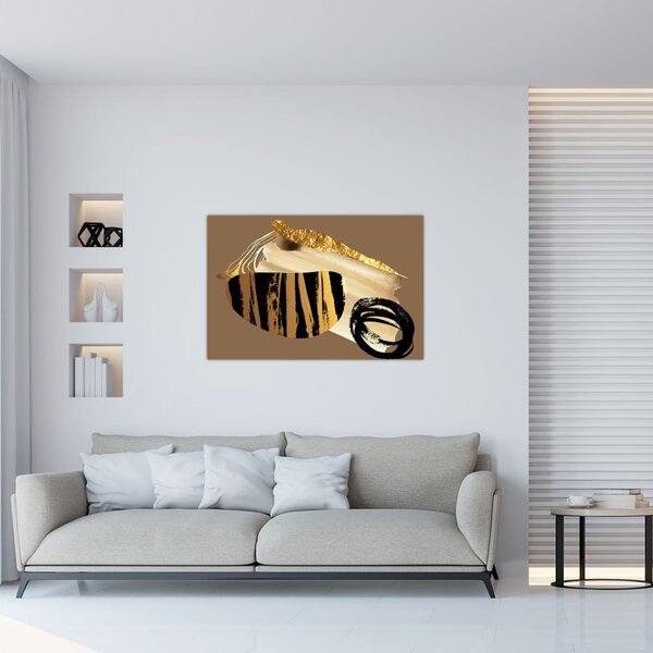 Kép - Absztrakció aranybarna N⁰2 (90x60 cm)