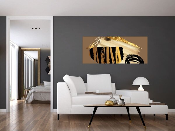 Kép - Absztrakció aranybarna N⁰2 (120x50 cm)