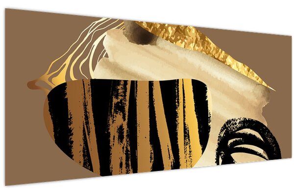 Kép - Absztrakció aranybarna N⁰2 (120x50 cm)