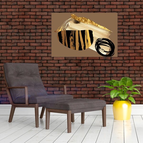 Kép - Absztrakció aranybarna N⁰2 (90x60 cm)