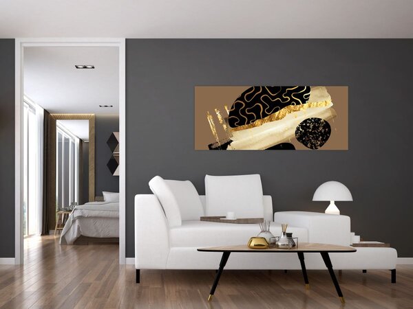 Kép - Absztrakció aranybarna N⁰3 (120x50 cm)