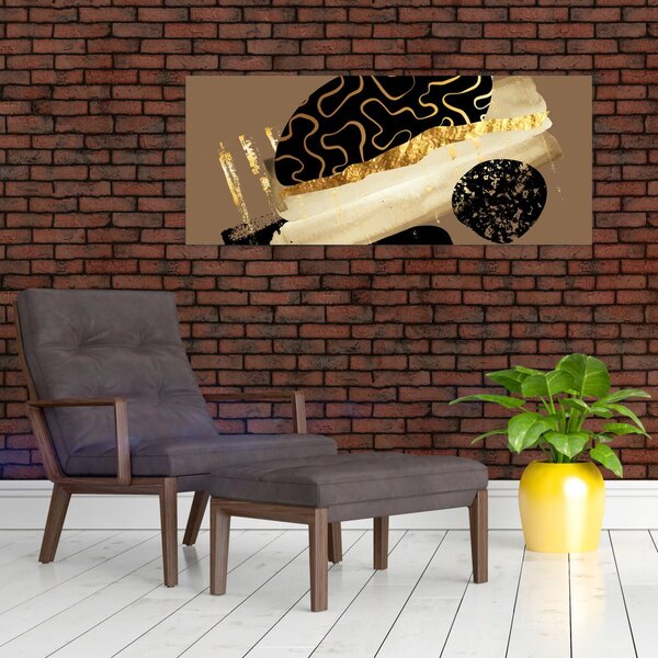 Kép - Absztrakció aranybarna N⁰3 (120x50 cm)
