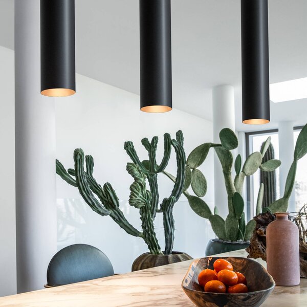 IDEAL LUX Ideal Lux LED függő világítás Look, Ø 6 cm, fekete, fém, Fekete, Nappali / Étkező, fém, Modern