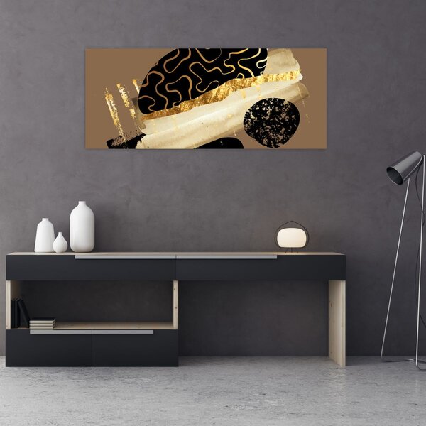 Kép - Absztrakció aranybarna N⁰3 (120x50 cm)