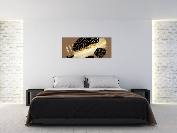 Kép - Absztrakció aranybarna N⁰3 (120x50 cm)