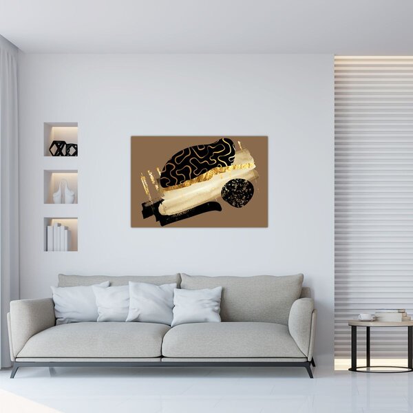 Kép - Absztrakció aranybarna N⁰3 (90x60 cm)