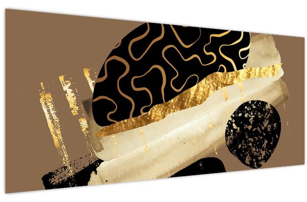 Kép - Absztrakció aranybarna N⁰3 (120x50 cm)