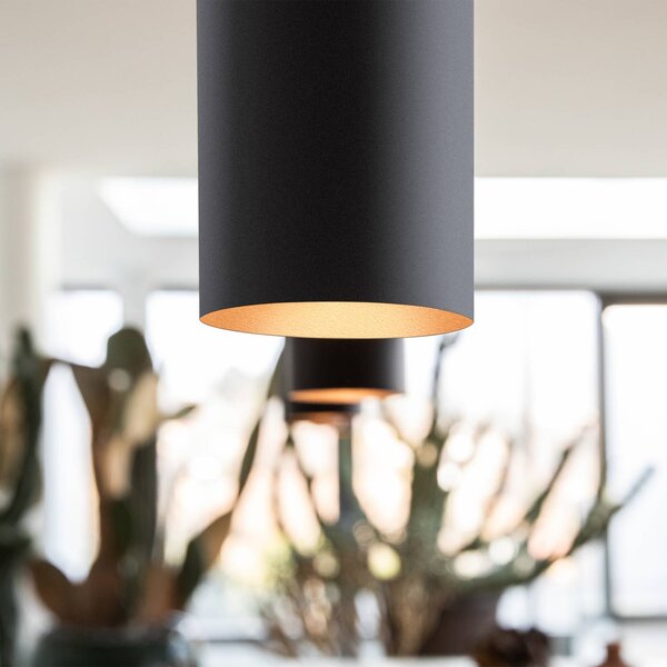 IDEAL LUX Ideal Lux LED függő világítás Look, Ø 6 cm, fekete, fém, Fekete, Nappali / Étkező, fém, Modern