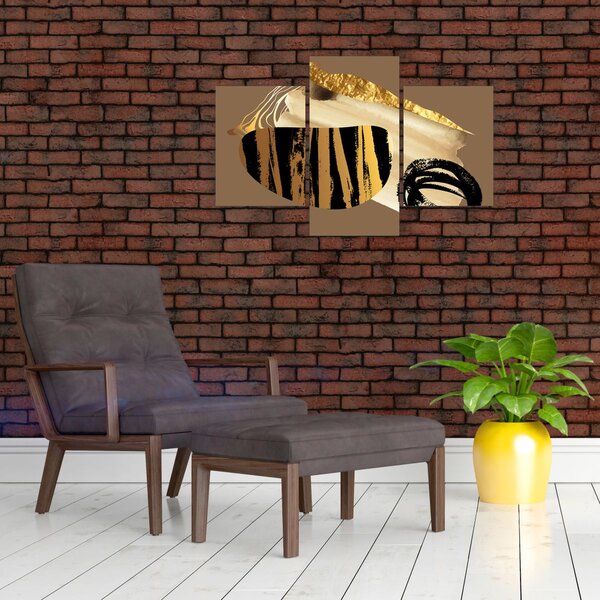 Kép - Absztrakció aranybarna N⁰2 (90x60 cm)