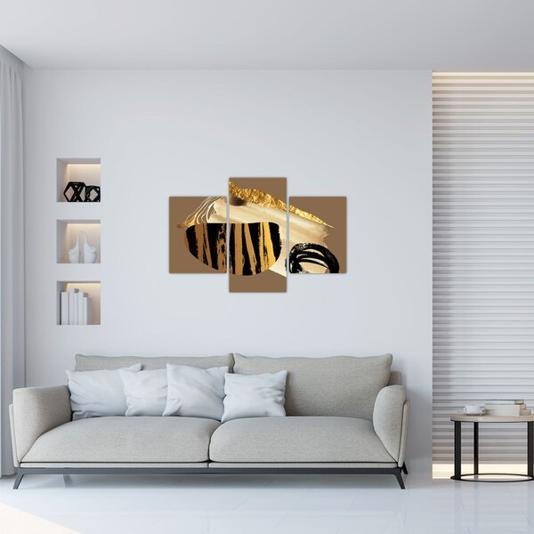 Kép - Absztrakció aranybarna N⁰2 (90x60 cm)