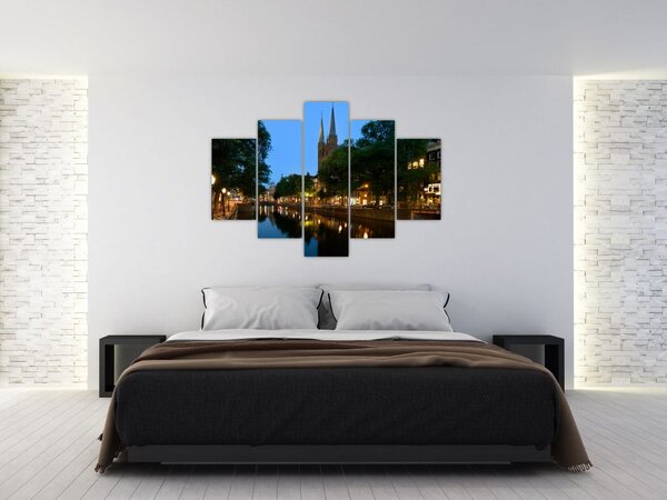 Éjszakai történelmi város képe (150x105 cm)