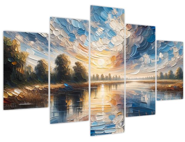 Kép - Napfestmény a víz felett (150x105 cm)