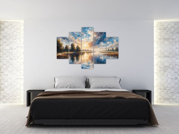 Kép - Napfestmény a víz felett (150x105 cm)