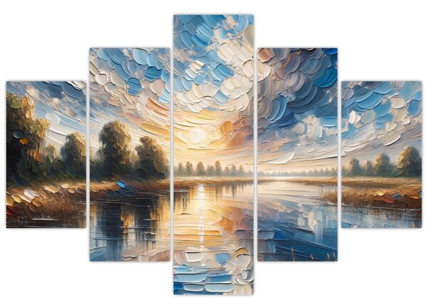 Kép - Napfestmény a víz felett (150x105 cm)