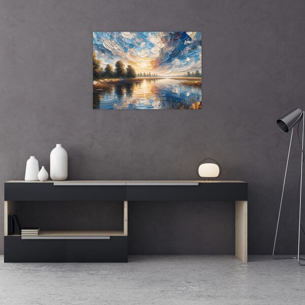 Kép - Napfestmény a víz felett (70x50 cm)
