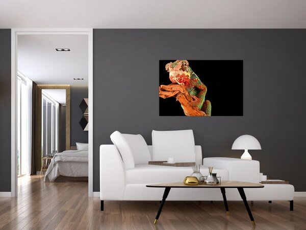 Kaméleon az ágon képe (90x60 cm)