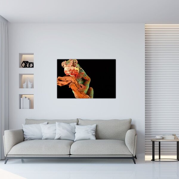 Kaméleon az ágon képe (90x60 cm)