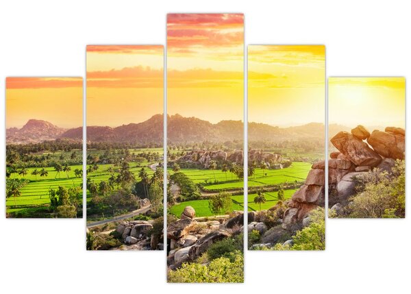 Kép a Hampi-völgyről Indiában (150x105 cm)