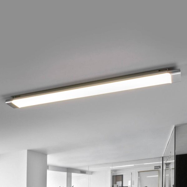 Arcchio LED mennyezeti lámpa Vinca, 90 cm, 2,650 lm, 4,000K, Alu / szürke / cink, Dolgozószoba / Iroda, Műanyag, Modern