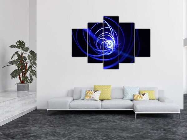 Kék spirálok képe (150x105 cm)