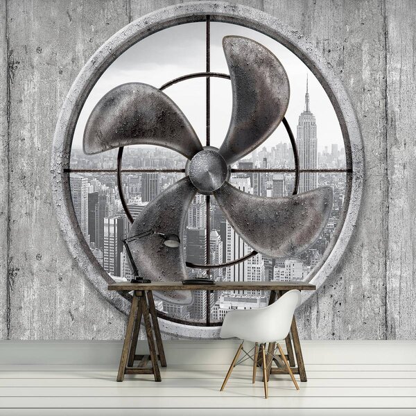 Fotótapéta - New York a propeller mögött (152,5x104 cm)