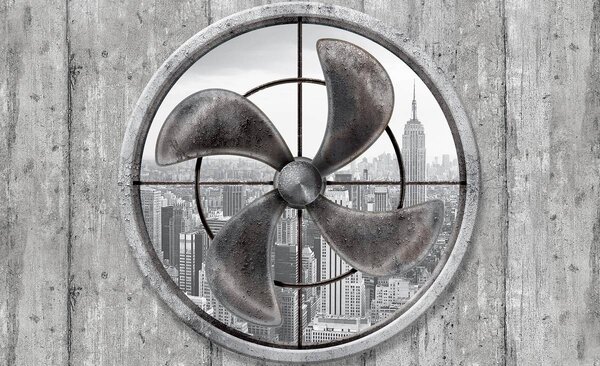 Fotótapéta - New York a propeller mögött (152,5x104 cm)