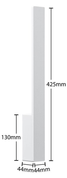 Arcchio Ivano LED fali lámpa, 42,5 cm, fehér, Fehér / opál, Folyosó, Alumínium, Modern