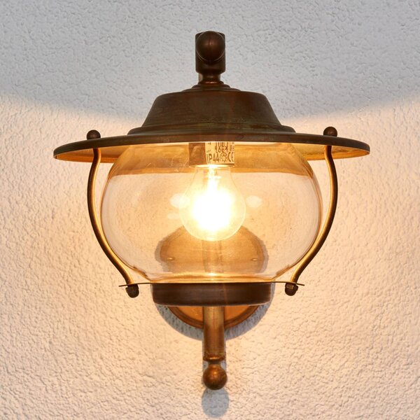 Moretti Luce Kültéri fali lámpa Adessora, antik sárgaréz, Bronz / antik sárgaréz, Sárgaréz, Antik