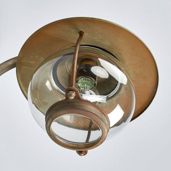 Moretti Luce Kültéri fali lámpa Adessora, antik sárgaréz, Bronz / antik sárgaréz, Sárgaréz, Antik