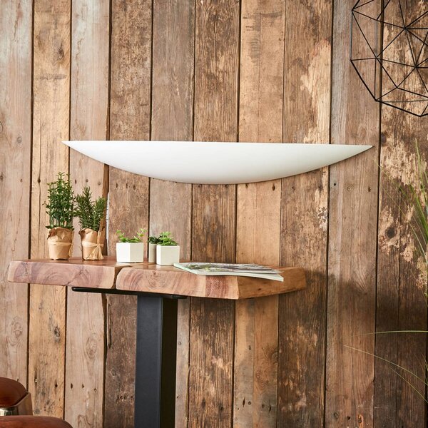 Lindby fali lámpa Tommi, fehér, gipsz, 100 cm, E14, festhető, dimmelhető, Fehér / opál, Nappali / Étkező, Gipsz / agyag, Modern