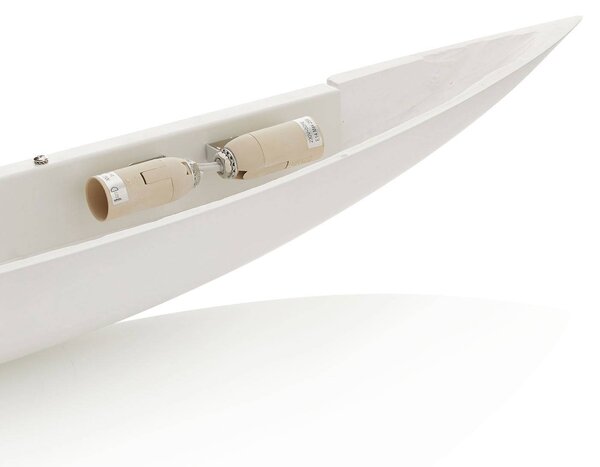 Lindby fali lámpa Tommi, fehér, gipsz, 100 cm, E14, festhető, dimmelhető, Fehér / opál, Nappali / Étkező, Gipsz / agyag, Modern