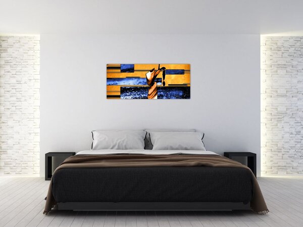 Egy absztrakt festmény képe (120x50 cm)